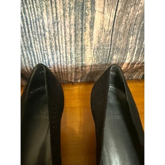 Stuart Weitzman Women's Black Suede Block Heel Pumps Size 7 Vintage - Picture 5 of 8